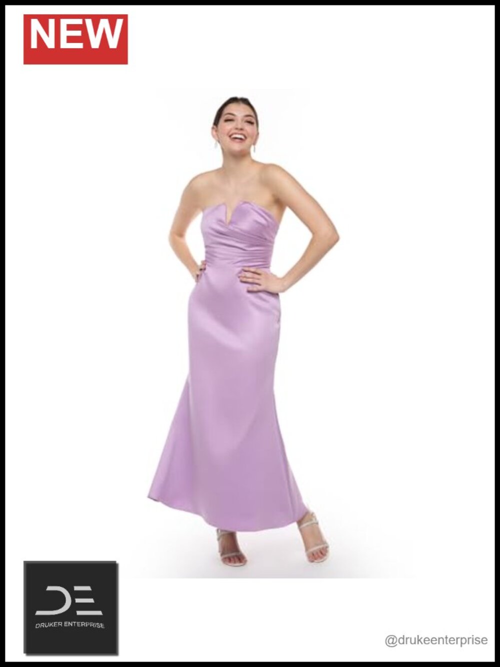 Strapless Satin Sheath Dress Notch Neckline Formal Cocktail